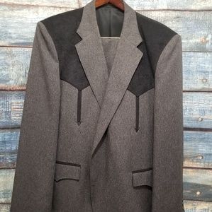 Circle S Western Suit Jacket 48R & Pants 38x30